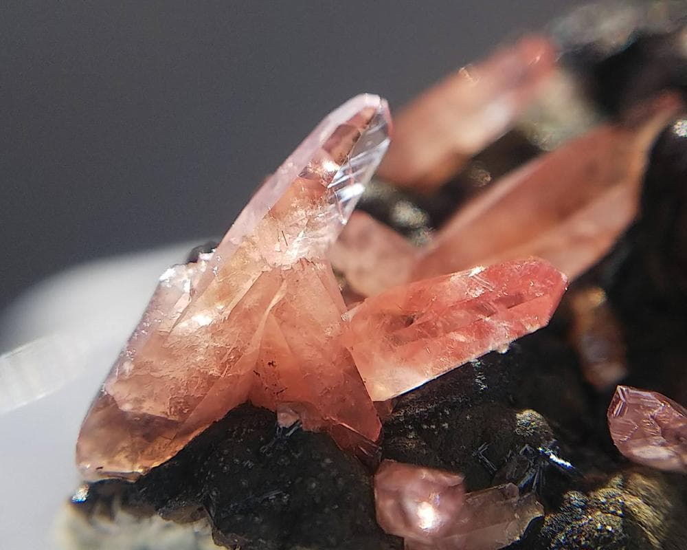 337 ロードクロサイト インカローズ 犬牙状 結晶 母岩付き