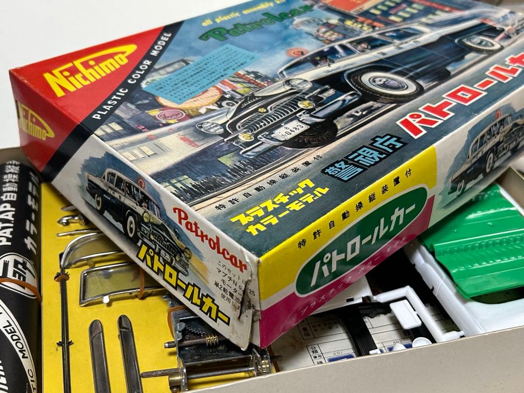 激レア60年以上前 ニチモ ブリキ混成プラモ 警視庁 パトロールカー トヨペット