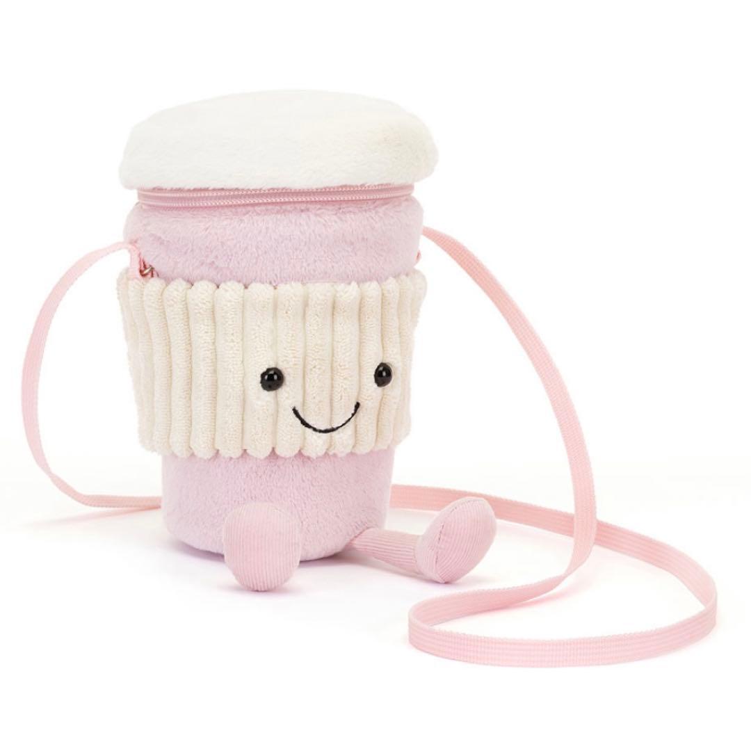 新品　ジェリーキャット　コーヒー ショルダー バッグ　ポシェット　ポーチ　ピンク