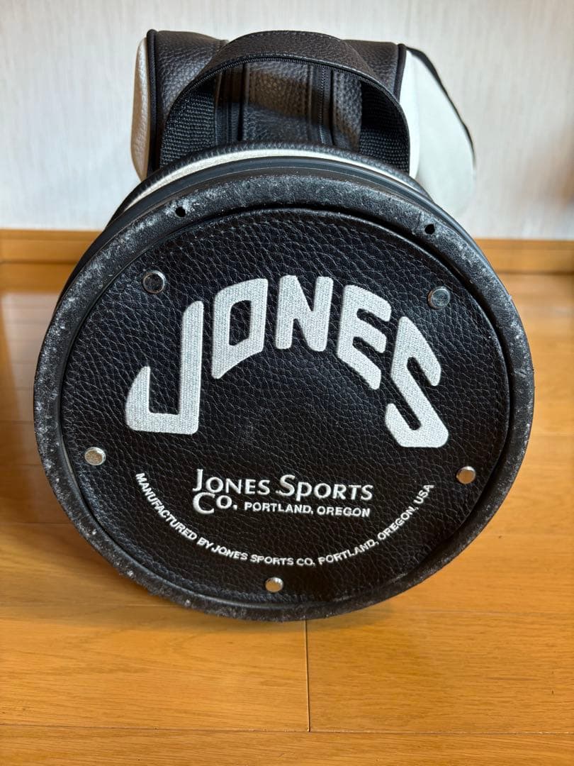 【中古美品】JONES ジョーンズ キャディバッグ ブラック/ホワイト