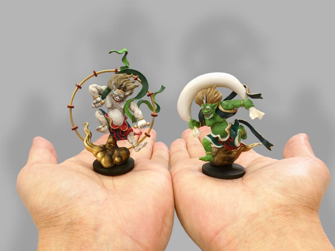 海洋堂 miniQ ミニチュアキューブ005 風神　雷神