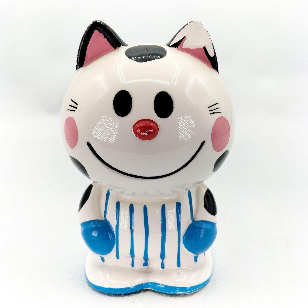 当時物 内藤ルネ ねこ 貯金箱 陶器製 RUNE レトロ 現状品