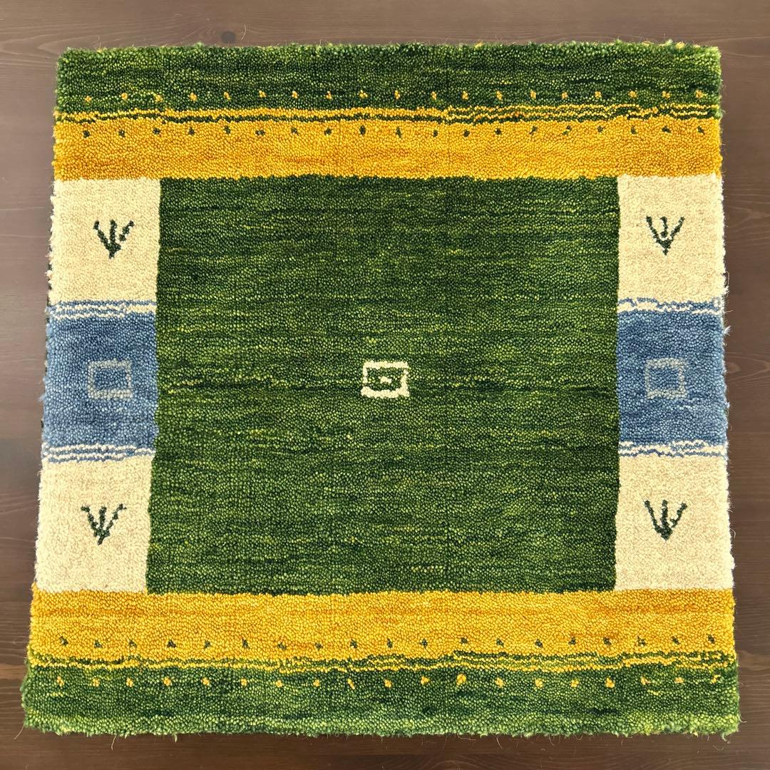 新品未使用☆インドギャべ チェアマット 座布団 40×40cm 4枚組 ギャッベ