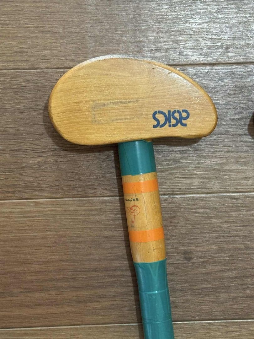 ゲートボール クラブ 2本セット HATACHI パーシモン ASICS 木製