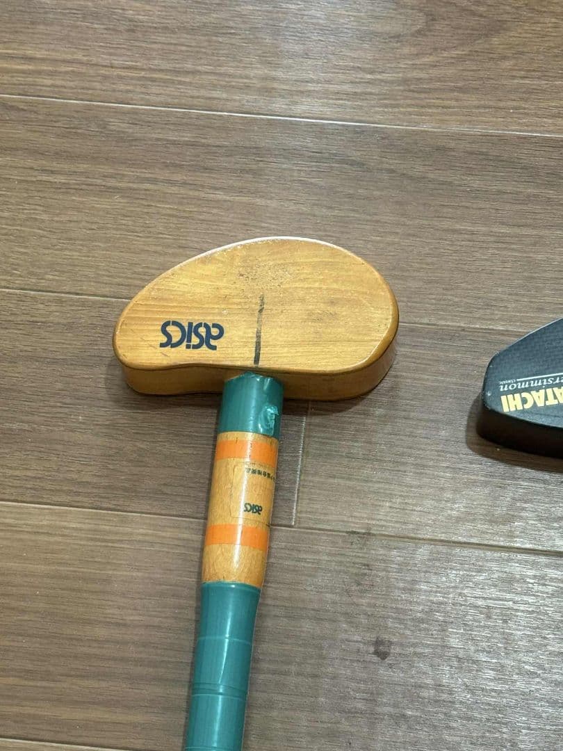 ゲートボール クラブ 2本セット HATACHI パーシモン ASICS 木製