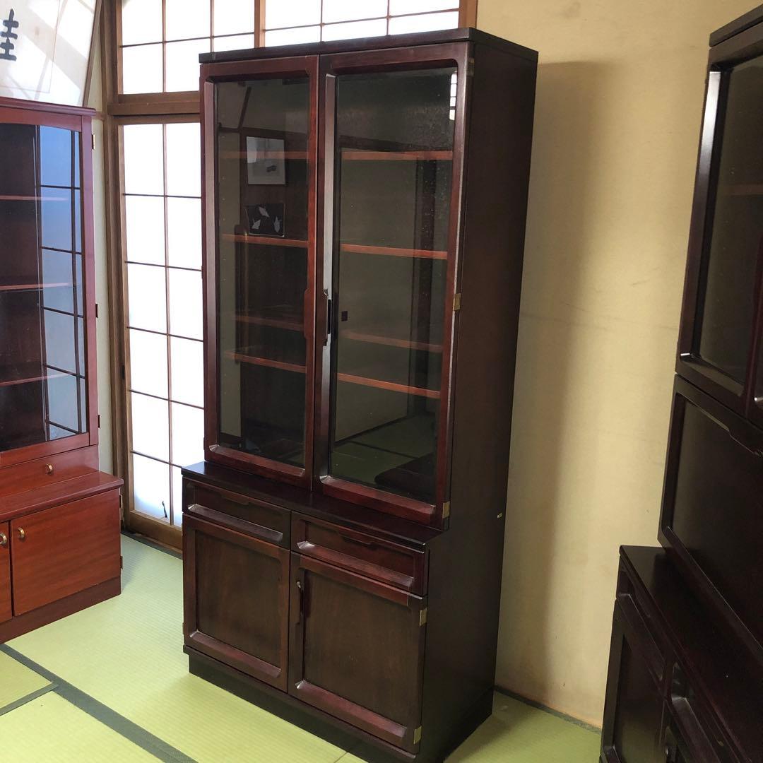 本棚　飾り棚 レトロ　カリモク家具