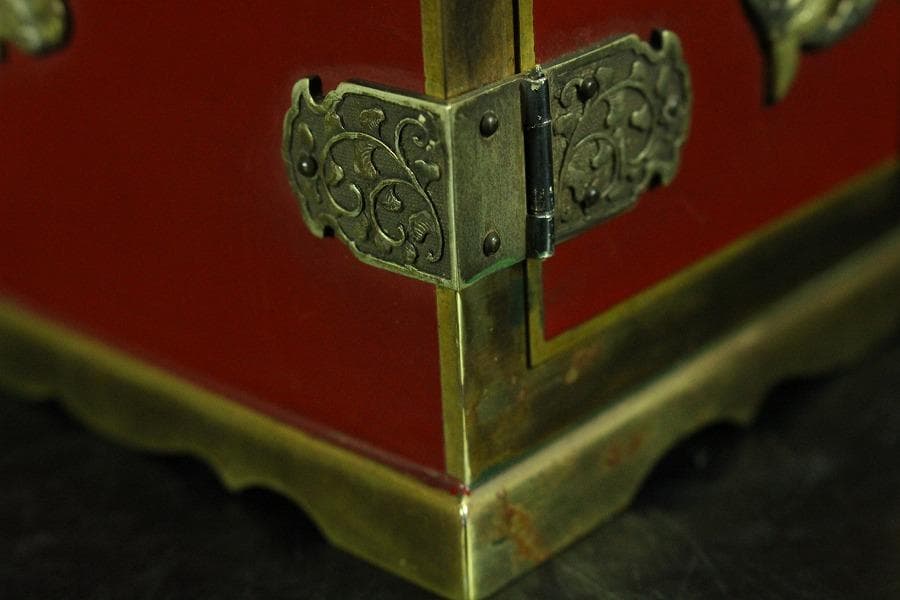 大阪 尚美堂造 純銀飾 宝石箱(K-LC805)