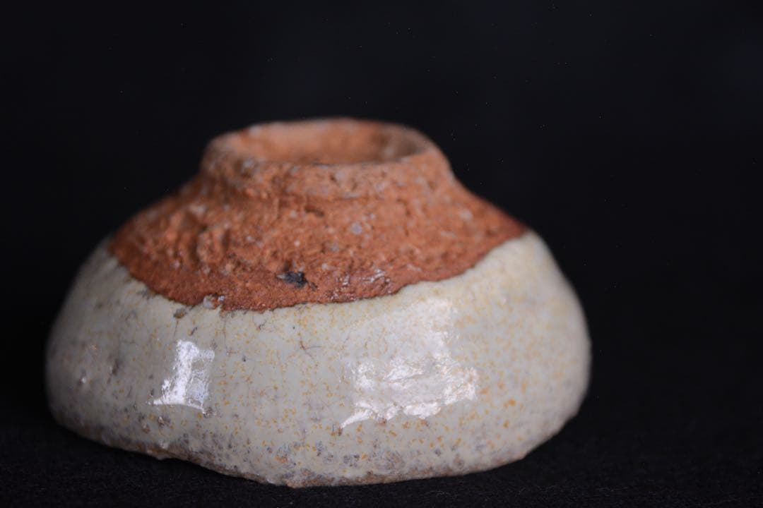 【川上清美】粉引 斑唐津 盃 ぐい呑