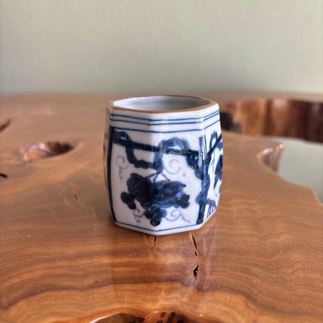 ぶどう棚 皆具 古染付型物 石崎英治作 寿ゞか焼 清宝窯 茶道具 共箱