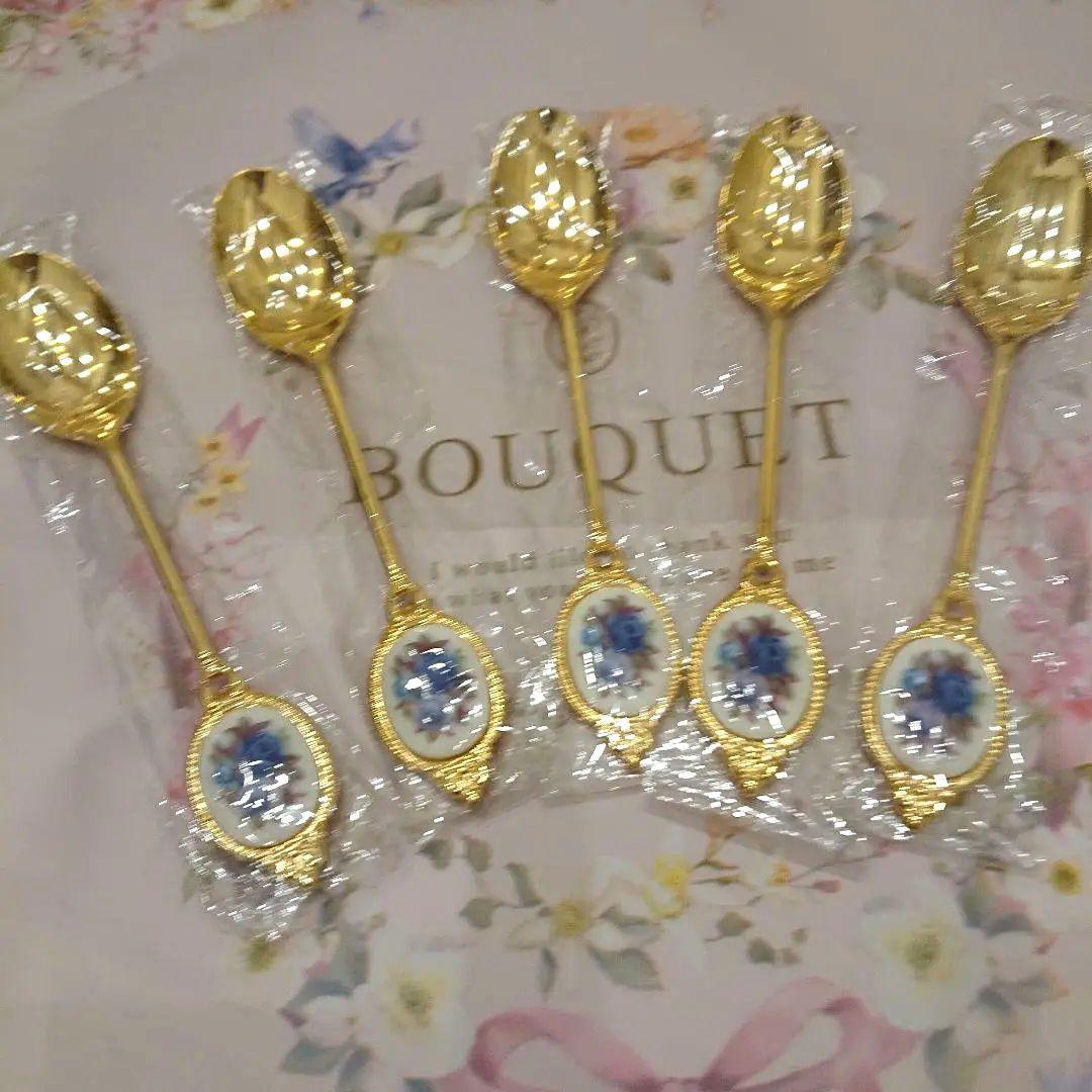 ロイヤルアルバート ムーンライトローズ スプーン 5本 未使用品