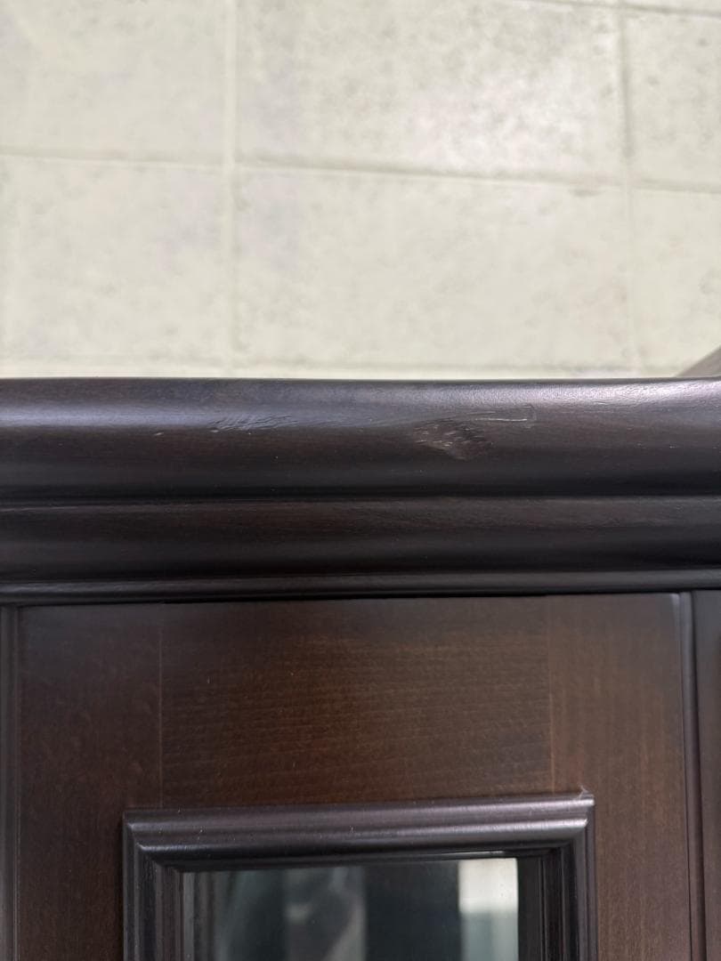 Karimoku ダークブラウン ガラスキャビネット 248