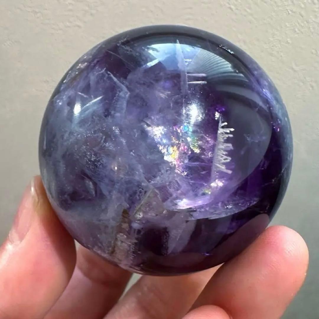 ブルーフローライト　スフィア　4.8㎝　185.6 フローライト　透明感