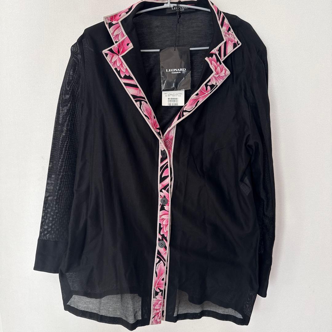 レオナール　コットンオープンシャツ　13号