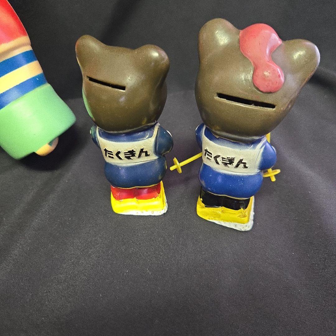 北海道拓殖銀行 貯金箱　たくちゃん　ウィンタースポーツ8体