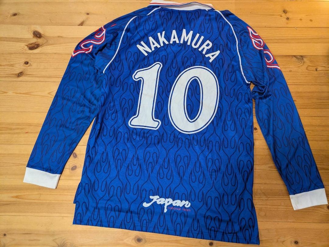 超希少1998年フランスW杯 日本代表 正規ユニフォーム 長袖 NAKAMURA