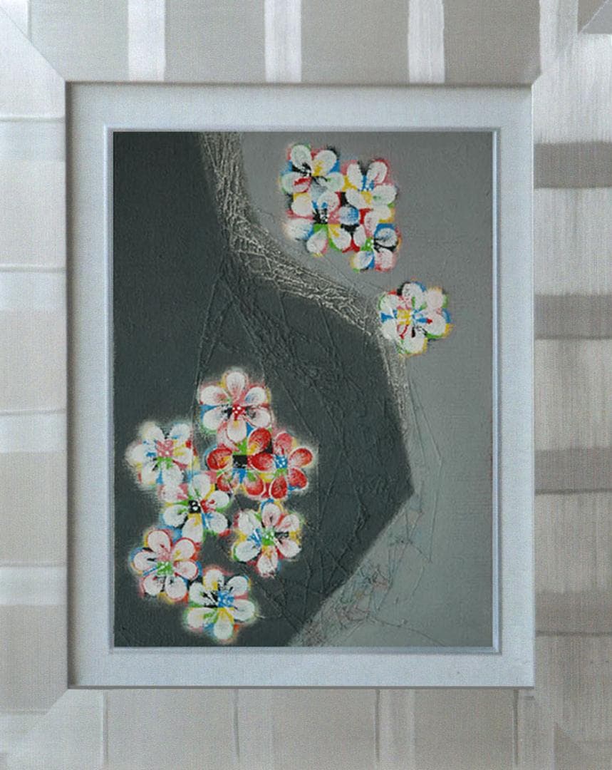 油絵 菅家令子 絵 絵画 インテリア F4-090516 花 梅