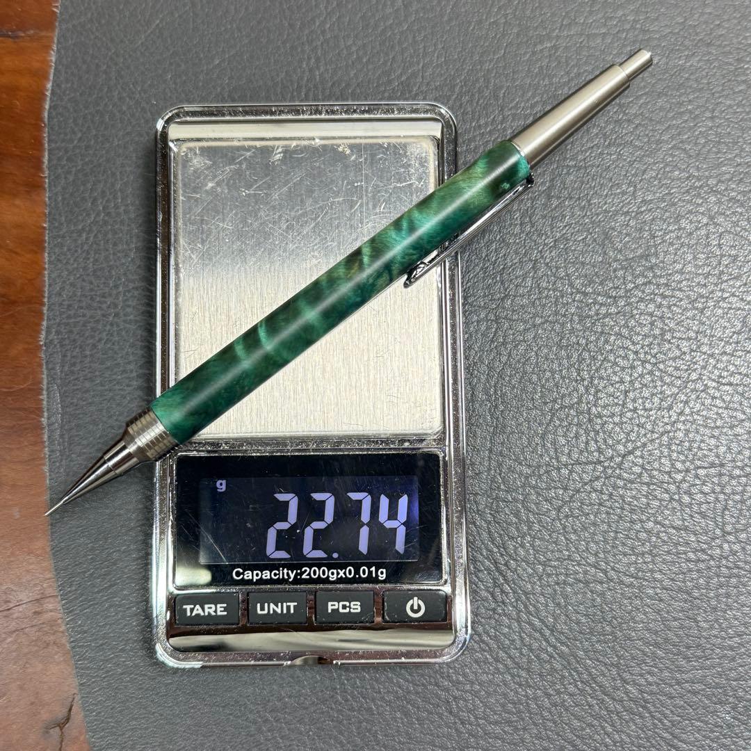 135栃トラ杢スタビ　PG-5用カスタム木軸　低重心Rグルーブ(溝)タイプステン