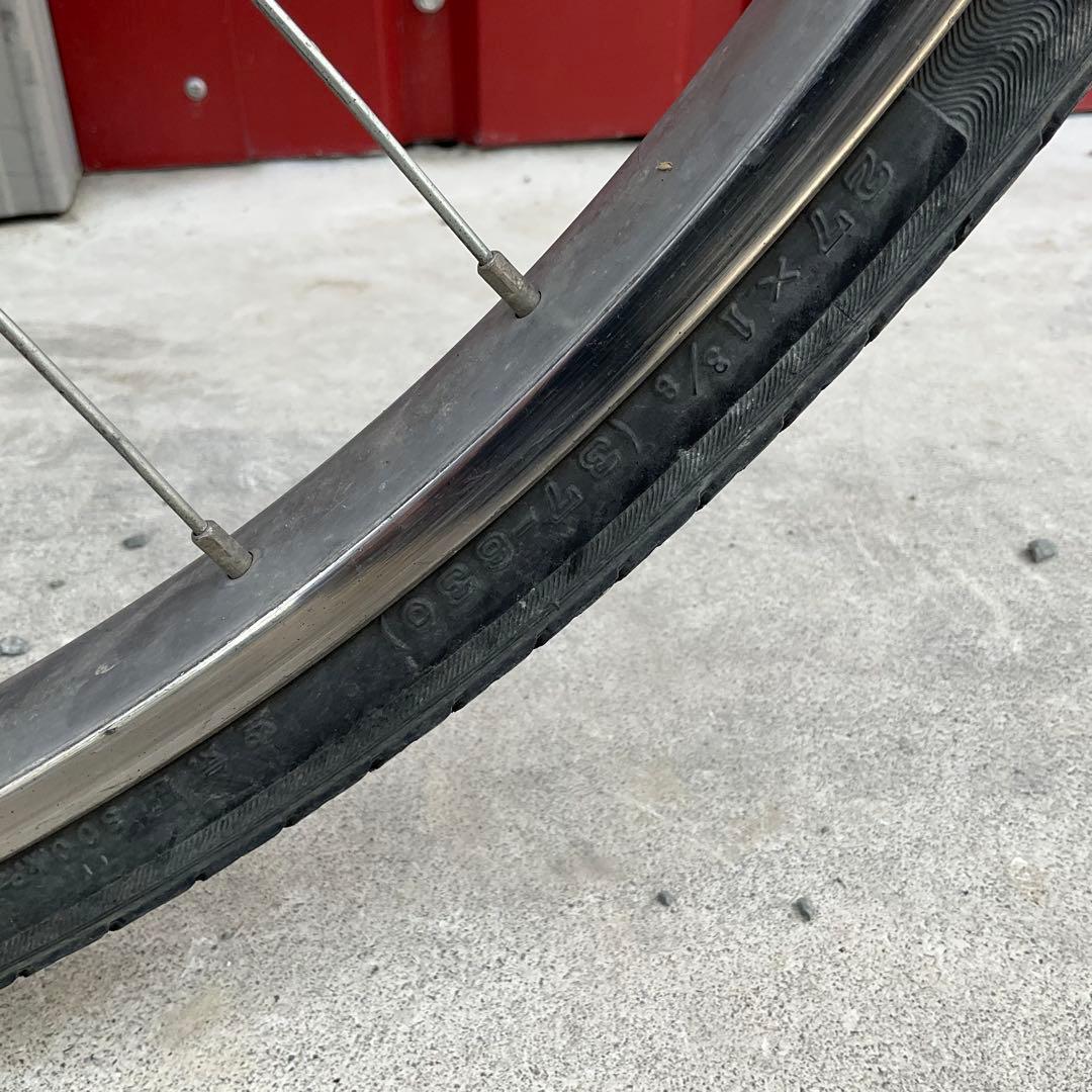 【前橋市内引渡し】27インチ自転車 5段変速/カゴ/鍵/オートライト付き