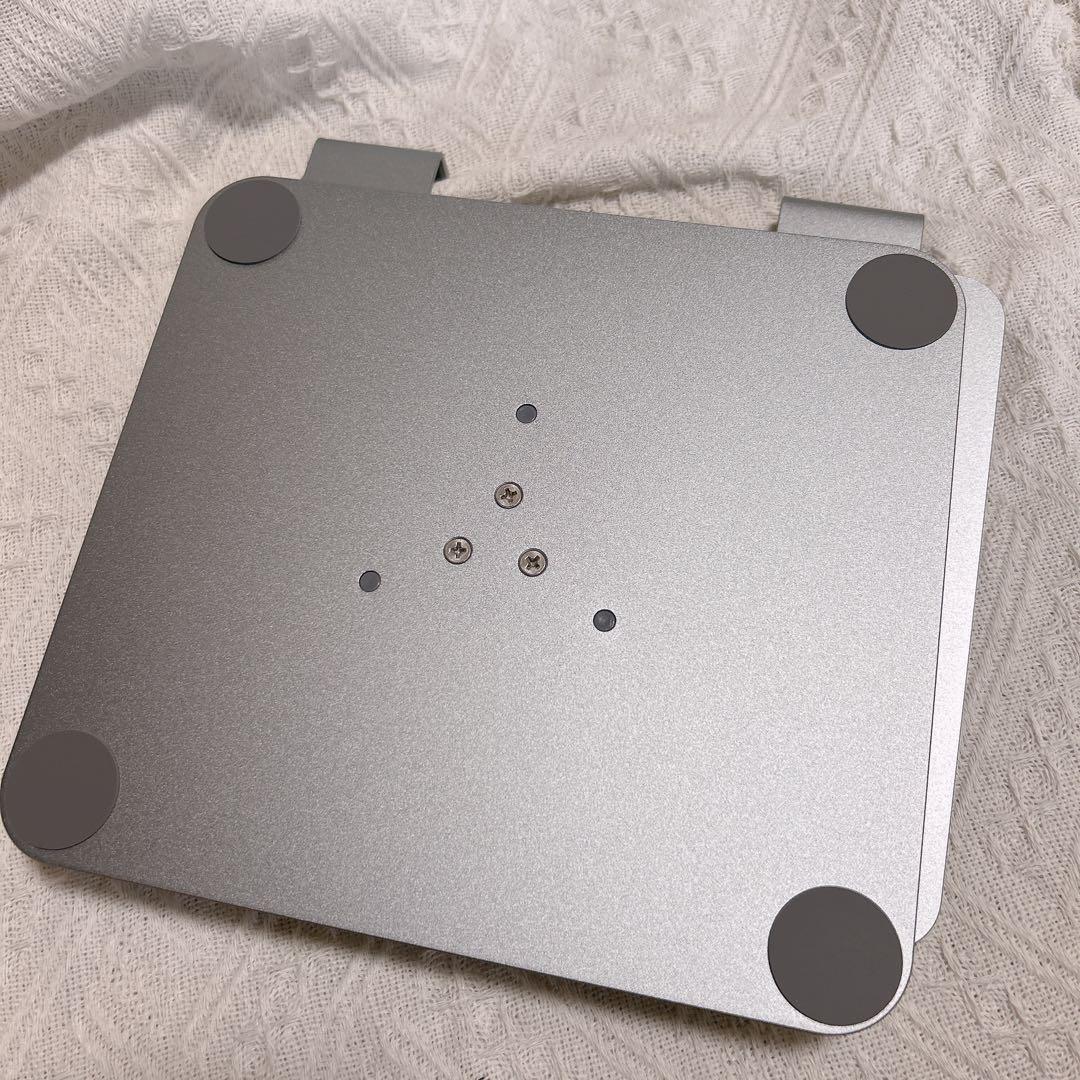 ノートパソコンスタンド 回転ブラケット 360 折りたたみ式シルバー