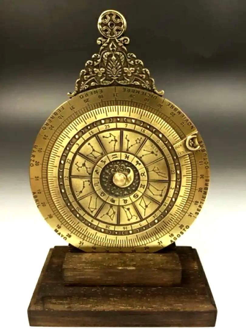 先着1名【ムーンカレンダー】干潮満潮の時間が分かる　スペイン　アンティーク