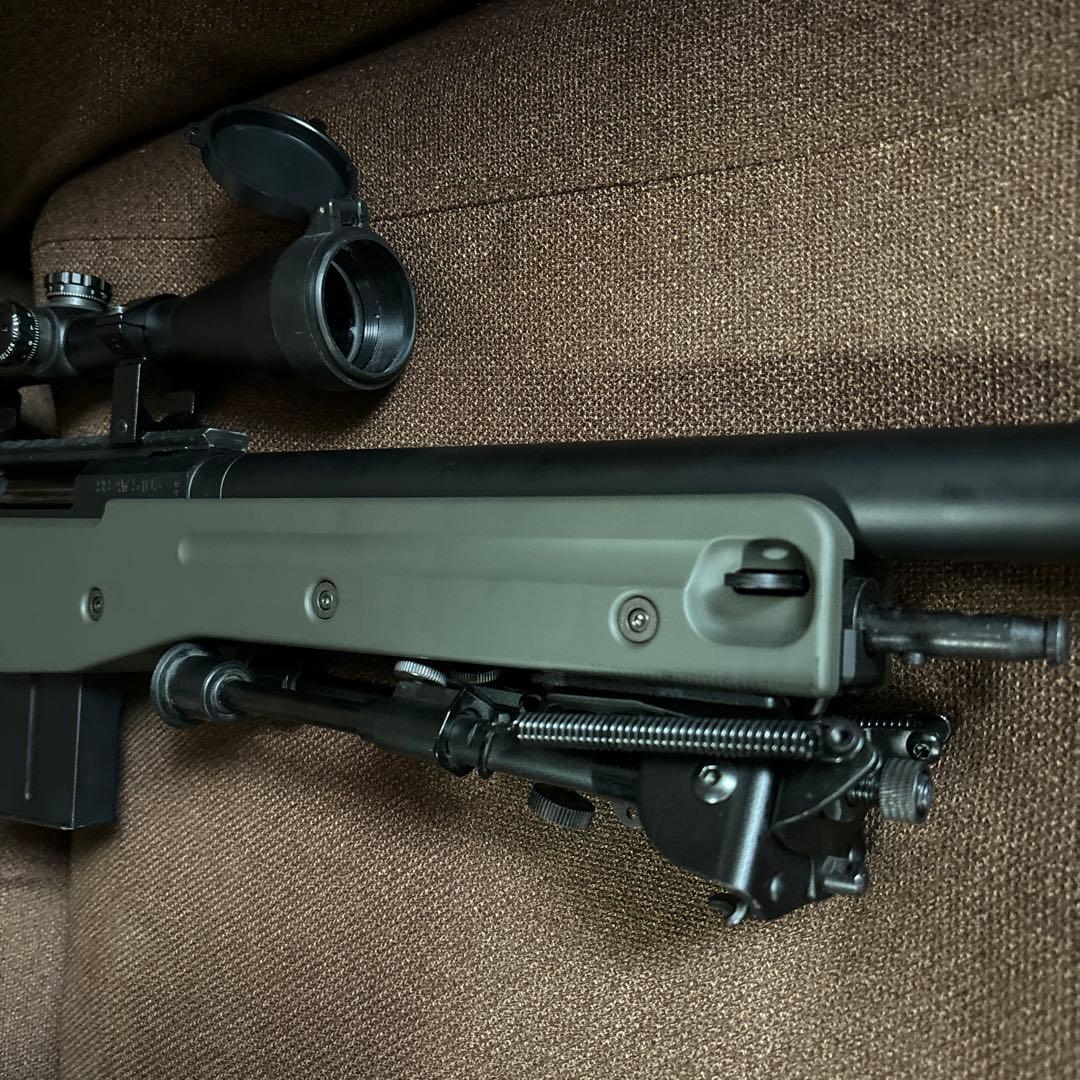 東京マルイ　L96 AWS グリーン　スコープ　バイポッド　赤井　スナイパー