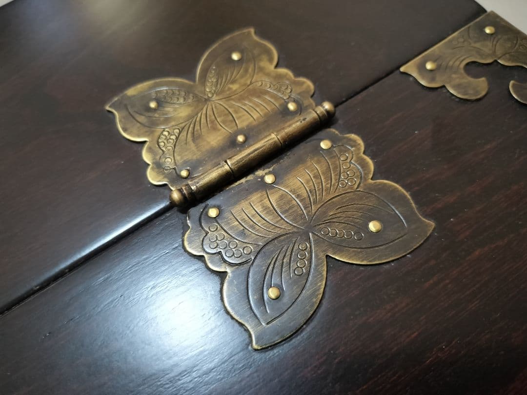 李朝家具 宝物箱 小物収納 木製 金具 漆塗 韓国