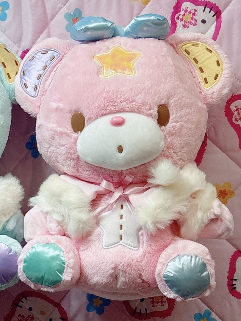 パフポフ　ケープ付きぬいぐるみ　巨大　BIG　ふわふわ　限定　キキララ　くま