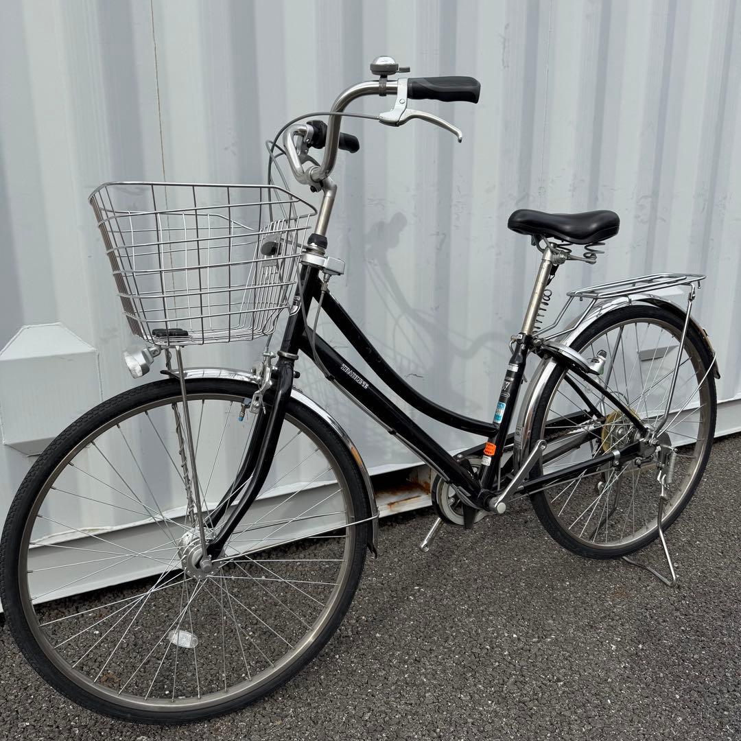 kokolate　自転車 26インチ カゴ/鍵/オートライト/6段変速付