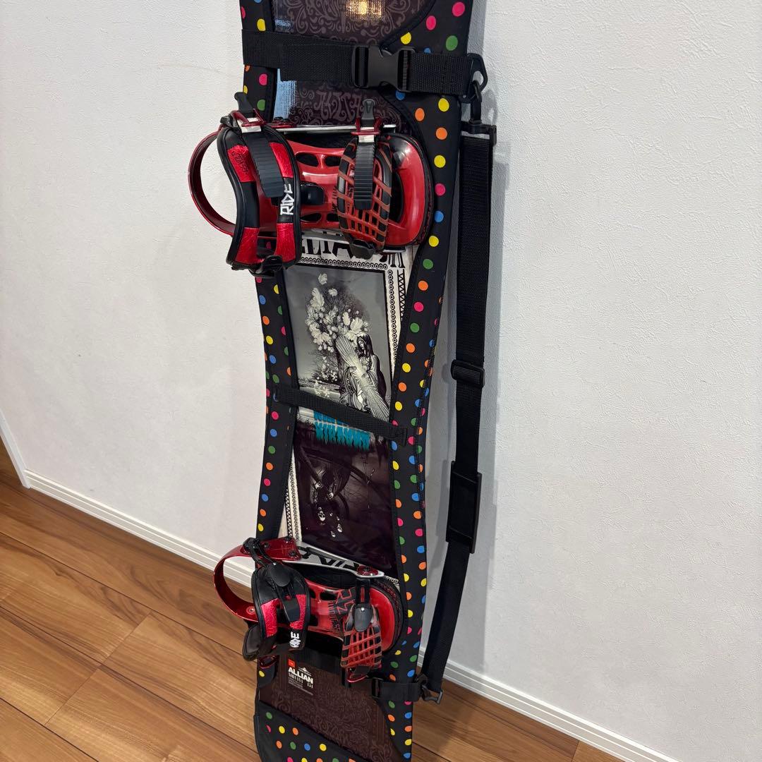 スノーボード（ALLIAN）154cm ビンディング（RIDE）付き セット