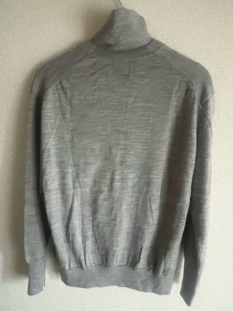 毛玉レスnano・universeニットタートルネックプルオーバーVカーディガン