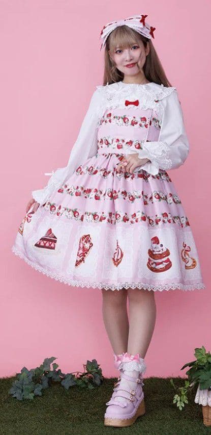 Chalmiere　シャルミエール　ベイクドベリージャンスカ　ミニ丈　ピンク