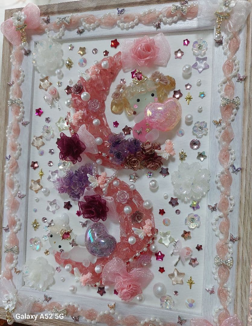 シーグラスアート Rose Moon♪こちらは専用です(⋆ᴗ͈ˬᴗ͈)”♪