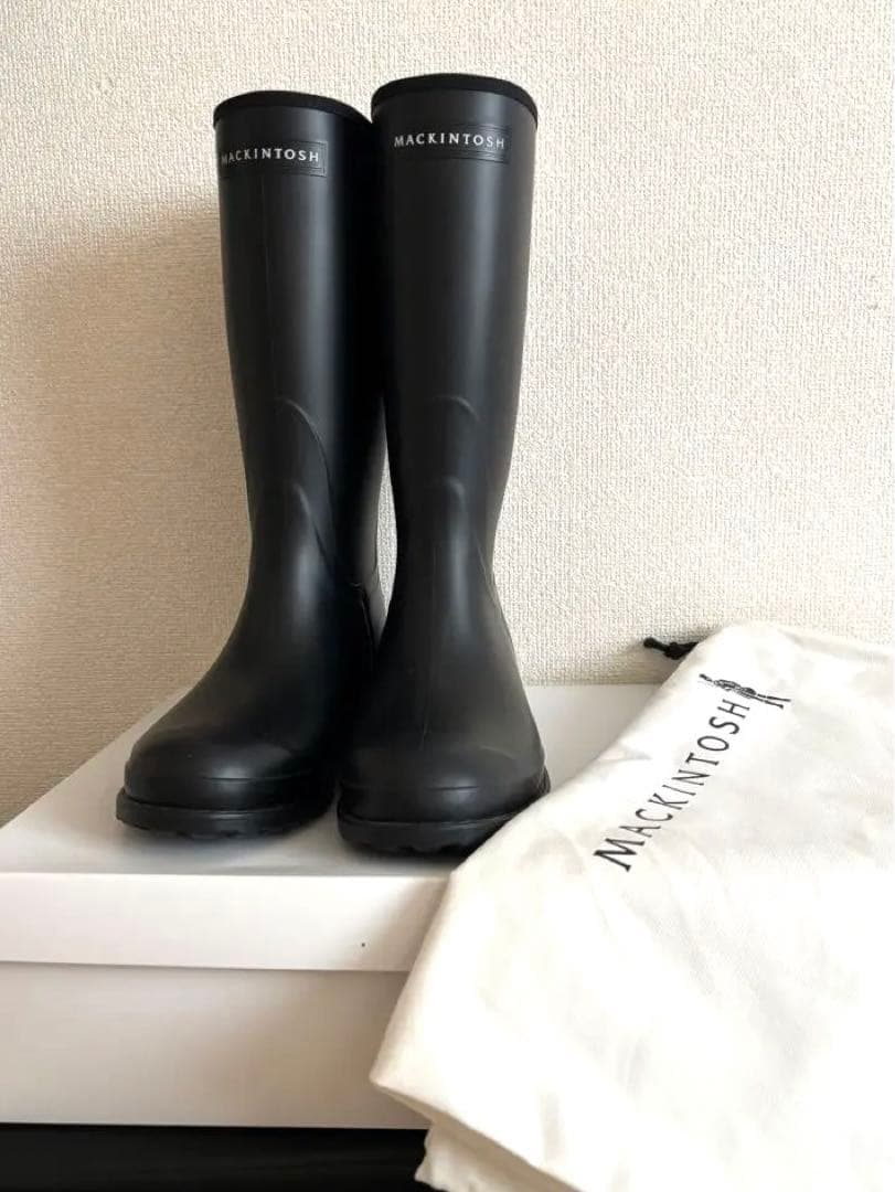 最終値下げ【新品未使用】ブラック　MACKINTOSH レインブーツ 長靴 38