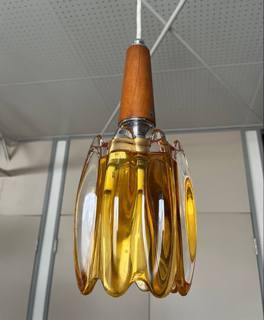 ヴィンテージ　70's ペンダントランプ　ミッドセンチュリー レトロモダン