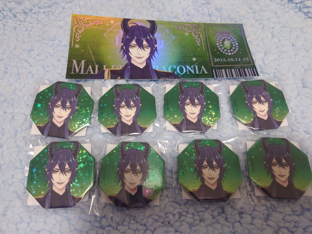 ツイステ ブレイジングジュエル チケット ホログラム缶バッジ マレウス