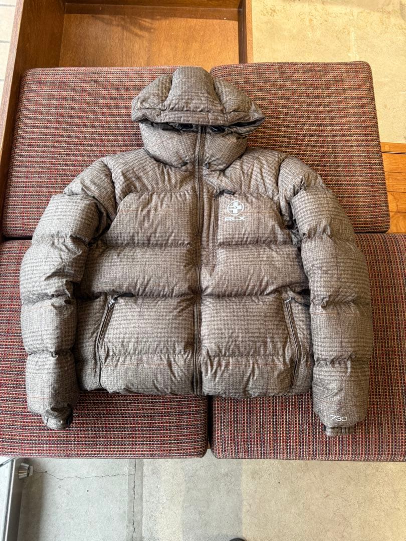 ラルフローレン　RLX ダウン　チェック　カーキ　オリー730FP