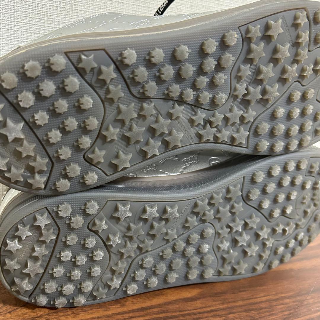 美品 ゴルフシューズ マークアンドロナ MARK&RONA シルバー スカル