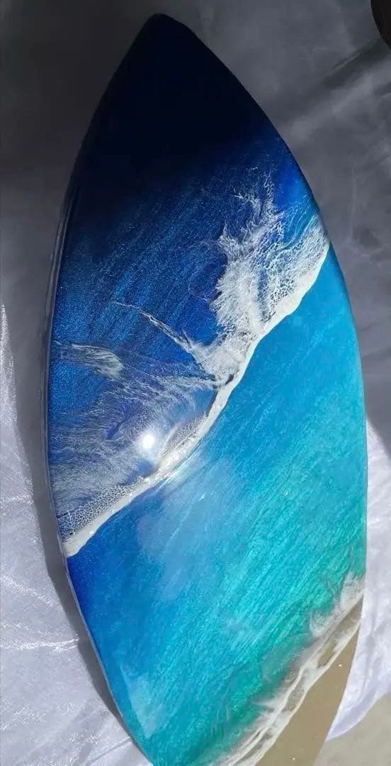サーフボードパネル　オーシャンレジン　海レジン　蓄光✨　オブジェ　NO16