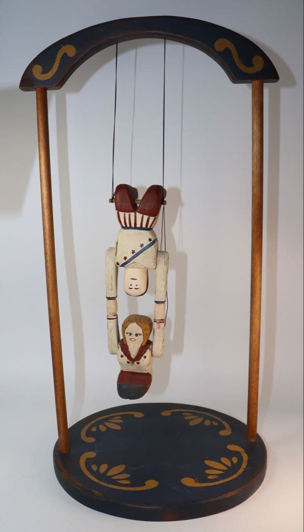 空中ブランコ アメリカン・フォーク・アートWOLF CREEK 木製空中ブランコ