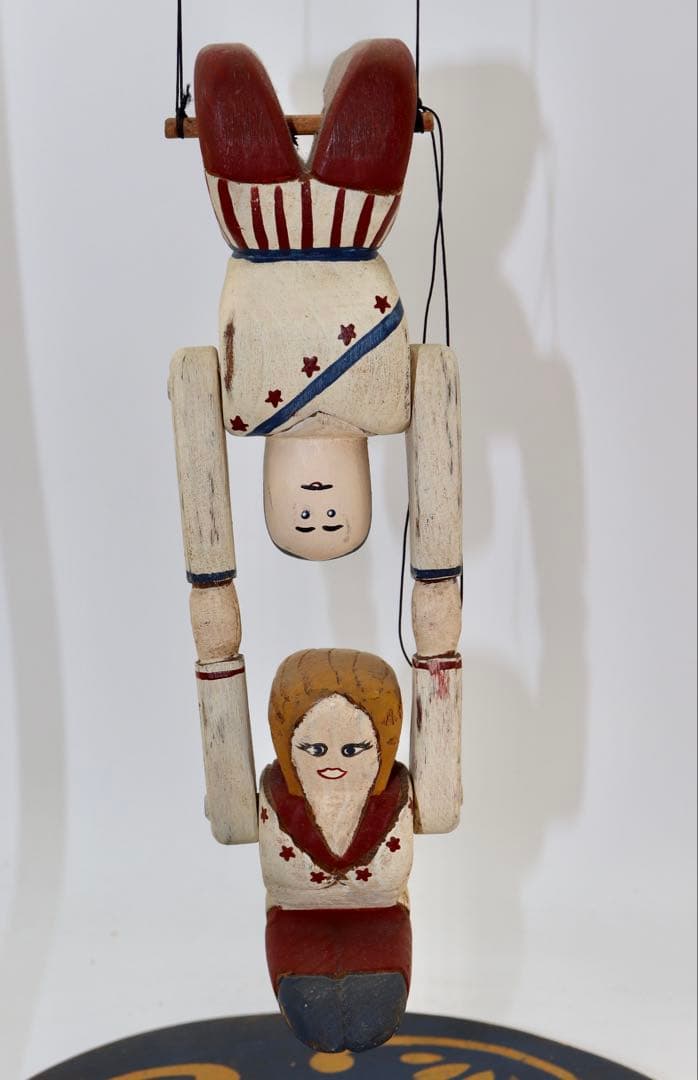 空中ブランコ アメリカン・フォーク・アートWOLF CREEK 木製空中ブランコ