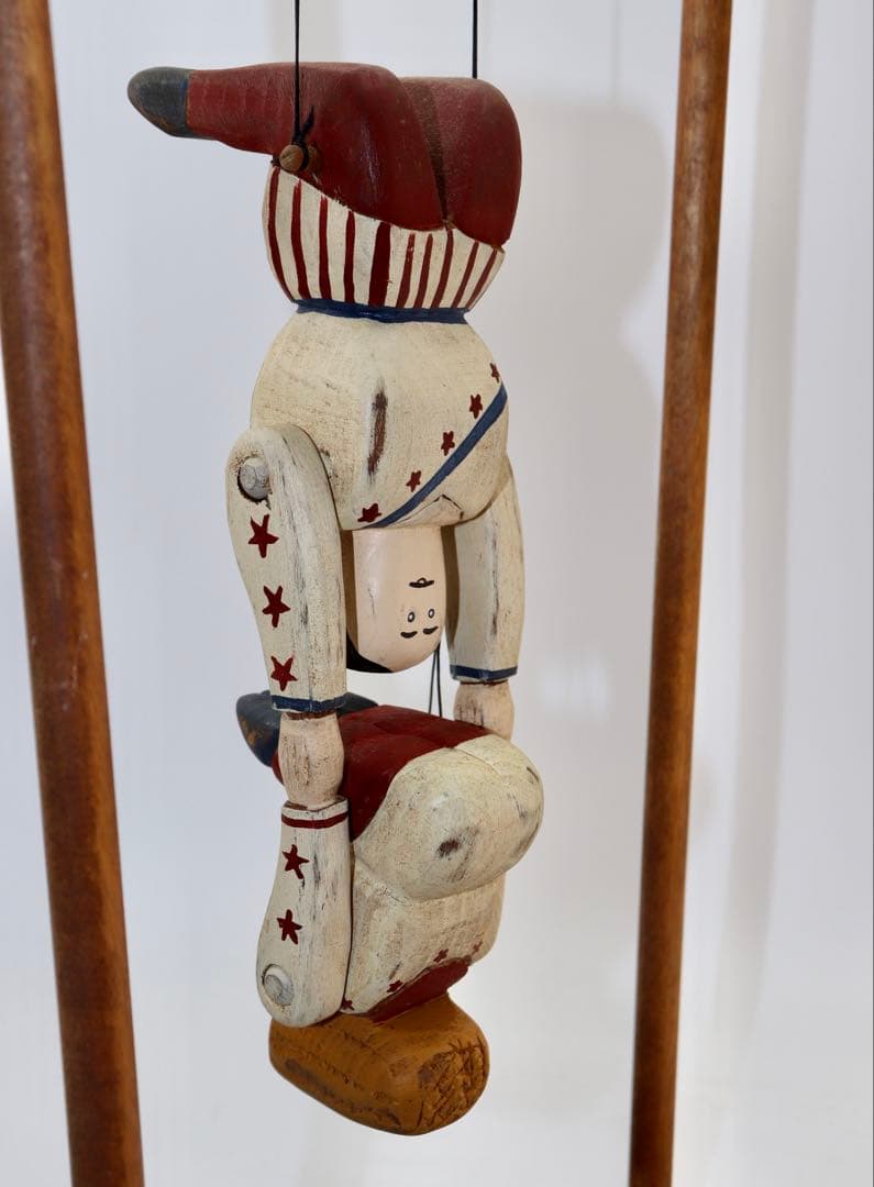 空中ブランコ アメリカン・フォーク・アートWOLF CREEK 木製空中ブランコ