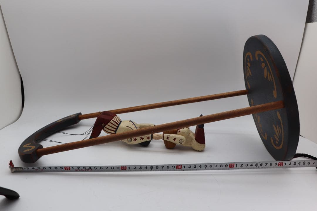 空中ブランコ アメリカン・フォーク・アートWOLF CREEK 木製空中ブランコ