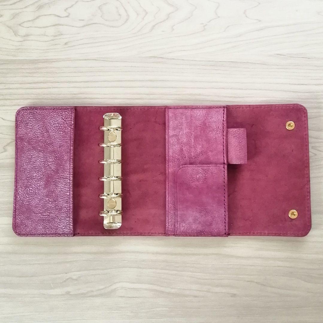 ミニ6 システム手帳 ワインレッド