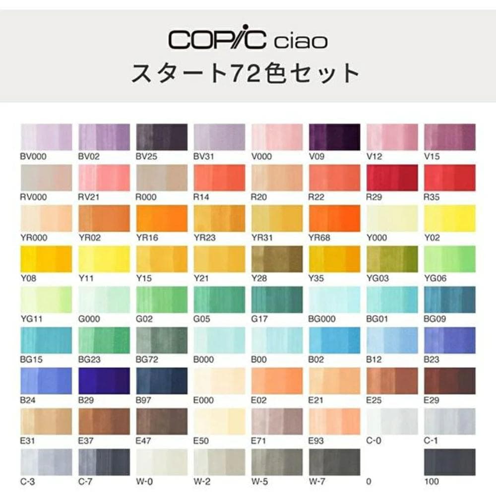Copic Ciao マーカーセット 72色/ コピックチャオ　スタート