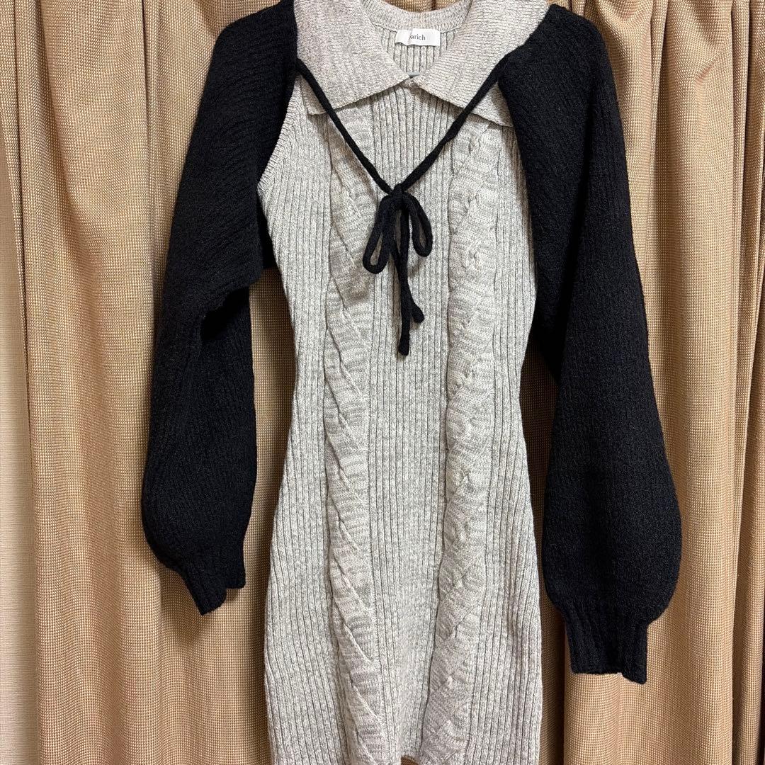 【即日発送可】Darich ショートボレロニットミニワンピース