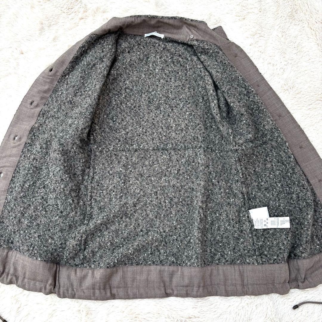 希少✨ファビアナフィリッピ　コート　Lサイズ　モヘヤ　アンゴラ　切り替え　異素材