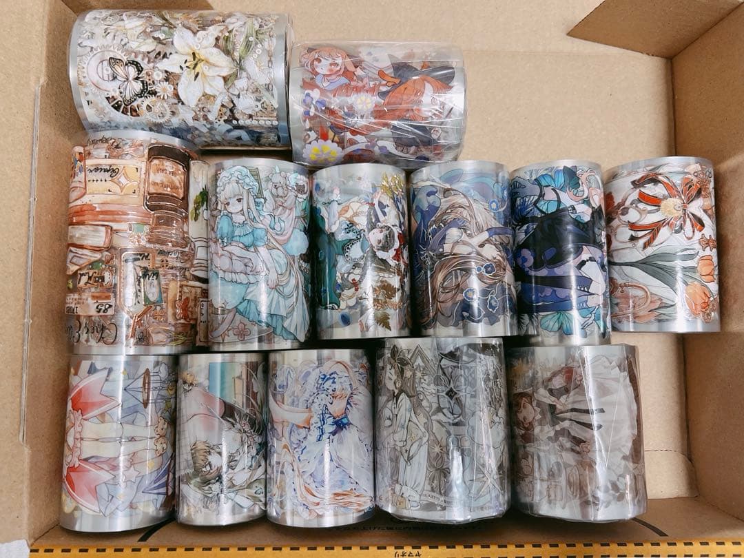 巻き売り　PETマスキングテープ まとめ売り 13本　海外マステ