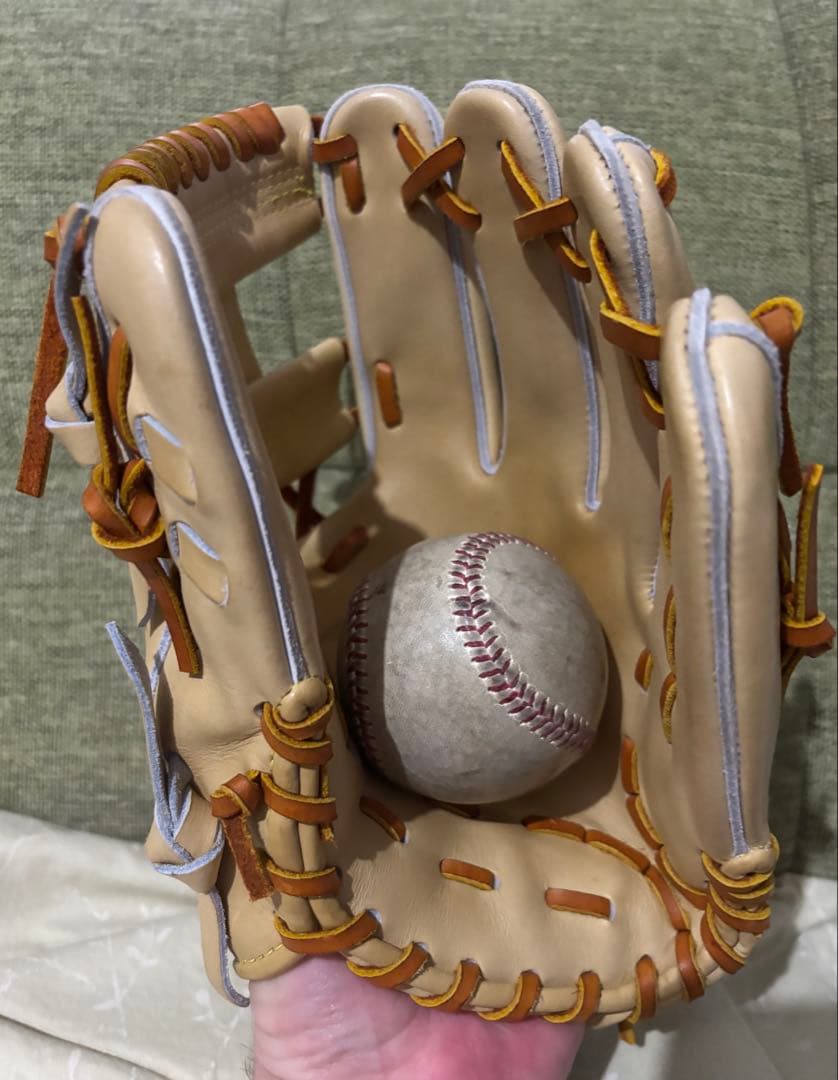 ミズノプロ 硬式内野手用グラブ テネイシャスプロエリート ブロンド レザリオ型付