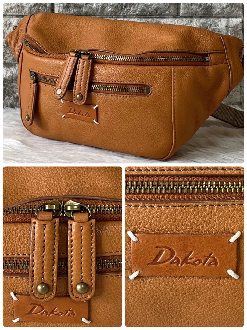 【新品未使用】ダコタ　レザー　ボディバッグ　ポーチ