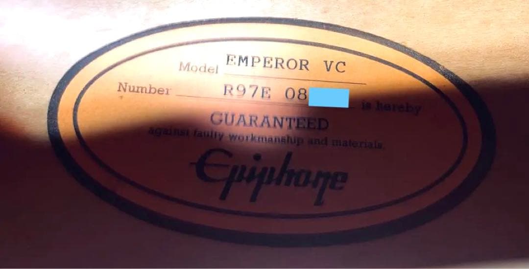 美品 Epiphone EMPEROR VC 97年製 動作良好 w/HC